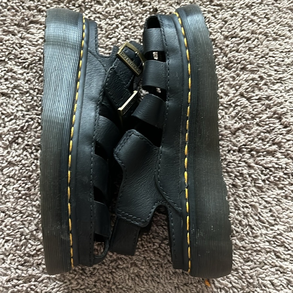 Dr. Martens Black Leather Sandals with Adjustable Buckle - Picture 13 of 13